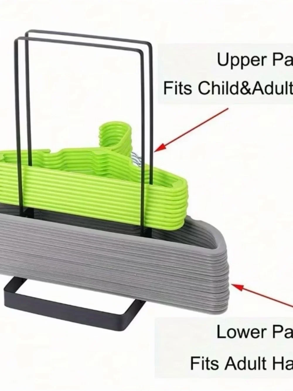 Black Metal Hanger Organizer Set of 2